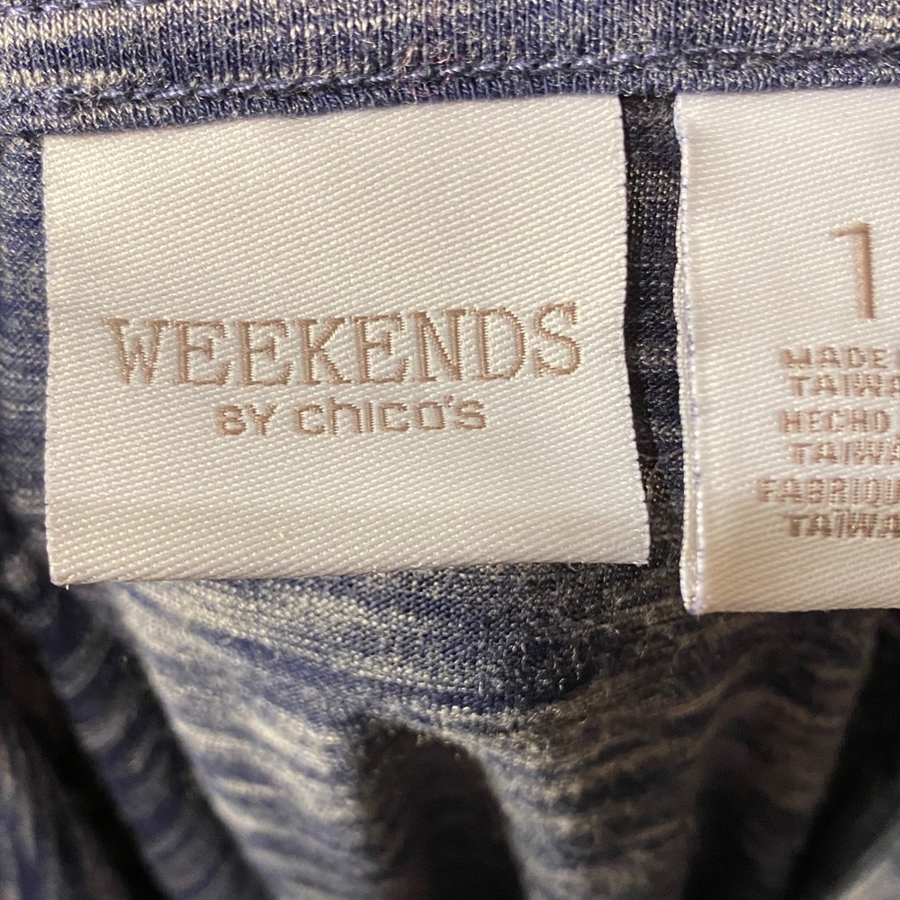 Chico's Blue Heather Cowl Neck Sweatshirt, Size 1 (M) - Picture 5 of 6